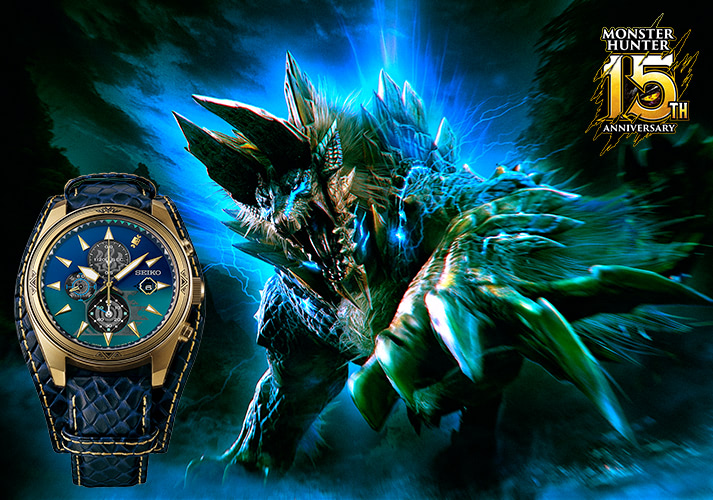 SEIKO モンスターハンター リオレウス 15周年 記念 モデル 腕時計 セイコー、「モンスターハンター」シリーズ誕生15周年の記念