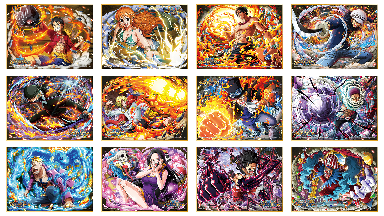 一番くじ　ワンピース　トレジャークルーズ　ビジュアルボード 原画風アレンジ　9種 紙製品 ルフィ＆シャンクス ビジュアルボード～原画風アレンジ