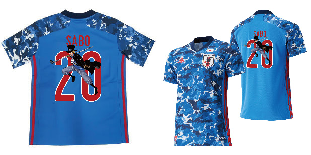 日本代表 ONE PIECE ルフィ ユニフォーム L Japan Soccer Jersey Luffy Anime One Piece Concept Edition S