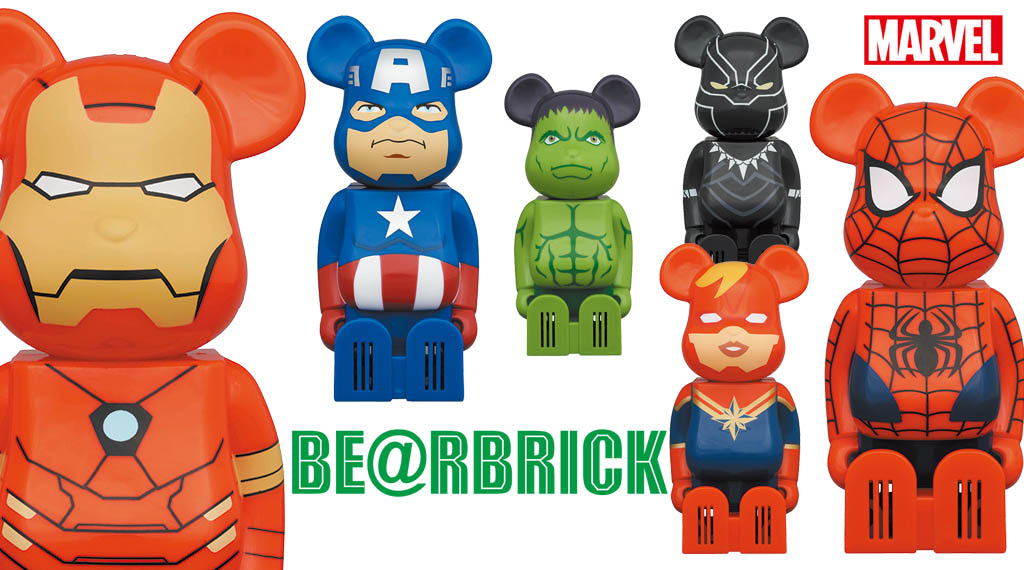 マーベルヒーローがベアブリック型クレベリンケースに