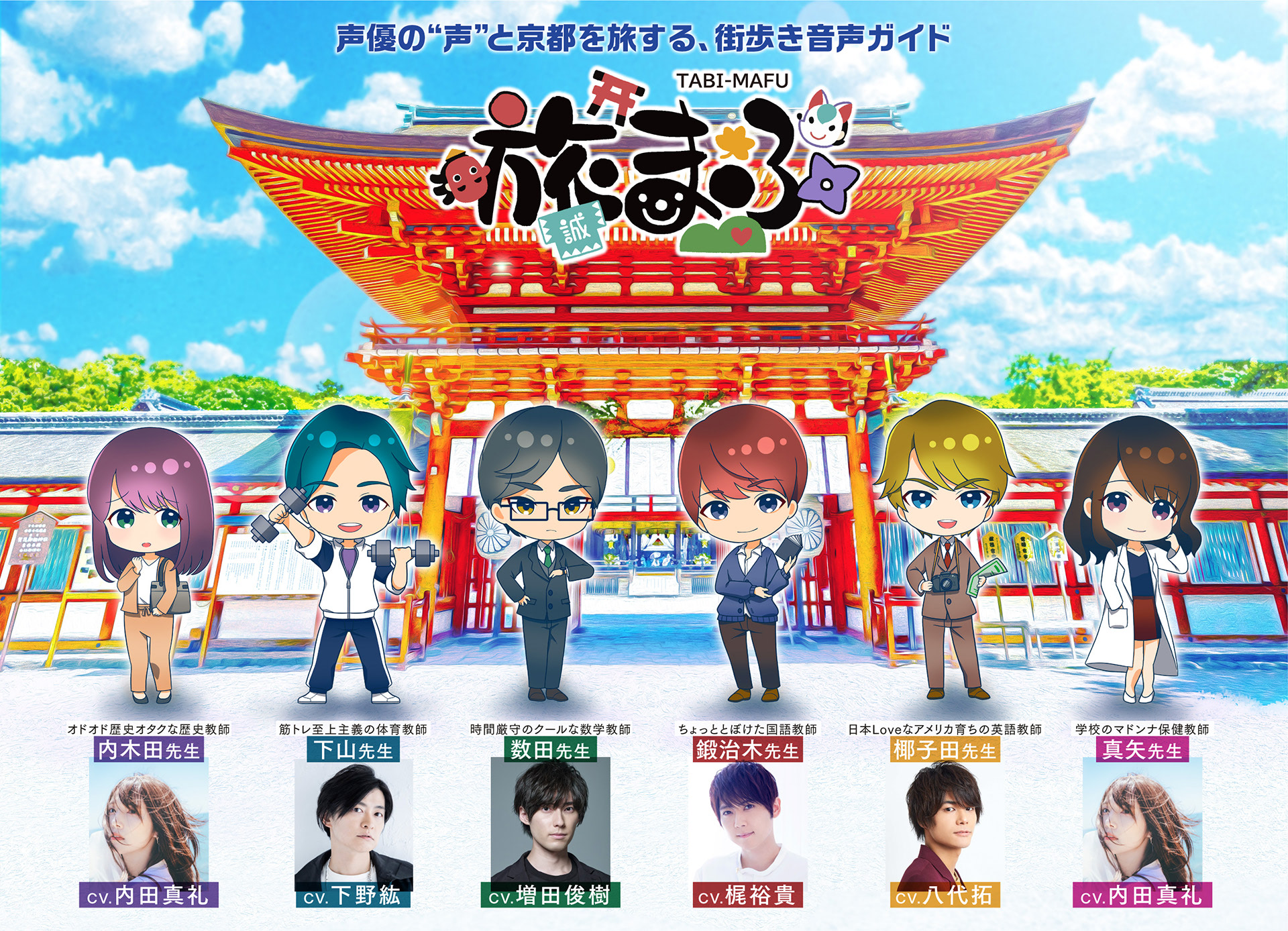 梶裕貴 下野紘らと京都を旅する街歩き音声ガイド 旅まふ スタート アニメージュプラス アニメ 声優 特撮 漫画のニュース発信