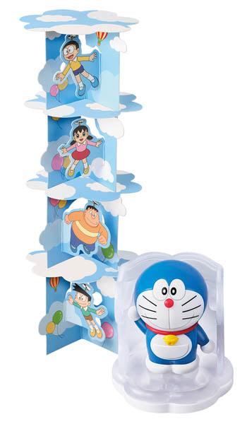 新しいハッピーセットはドラえもんの立体物と紙で楽しいゲーム