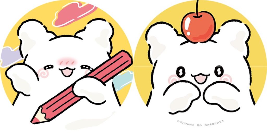 はなまるおばけ×サンリオ　　　ぴたれすと　全種① モーリーファンタジー・PALO限定プライズ「はなまるおばけ ぴた