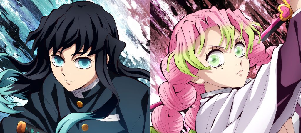 鬼滅の刃 ファンアート 刀鍛冶の里 無一郎と蜜璃