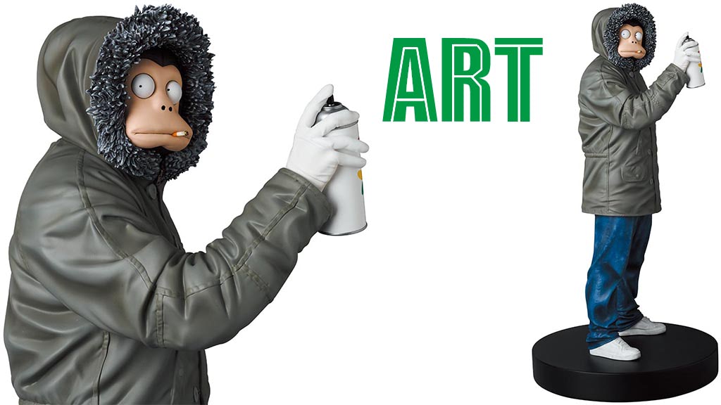 写真家ジェームス・パフが撮ったバンクシーのポートレートを立体化