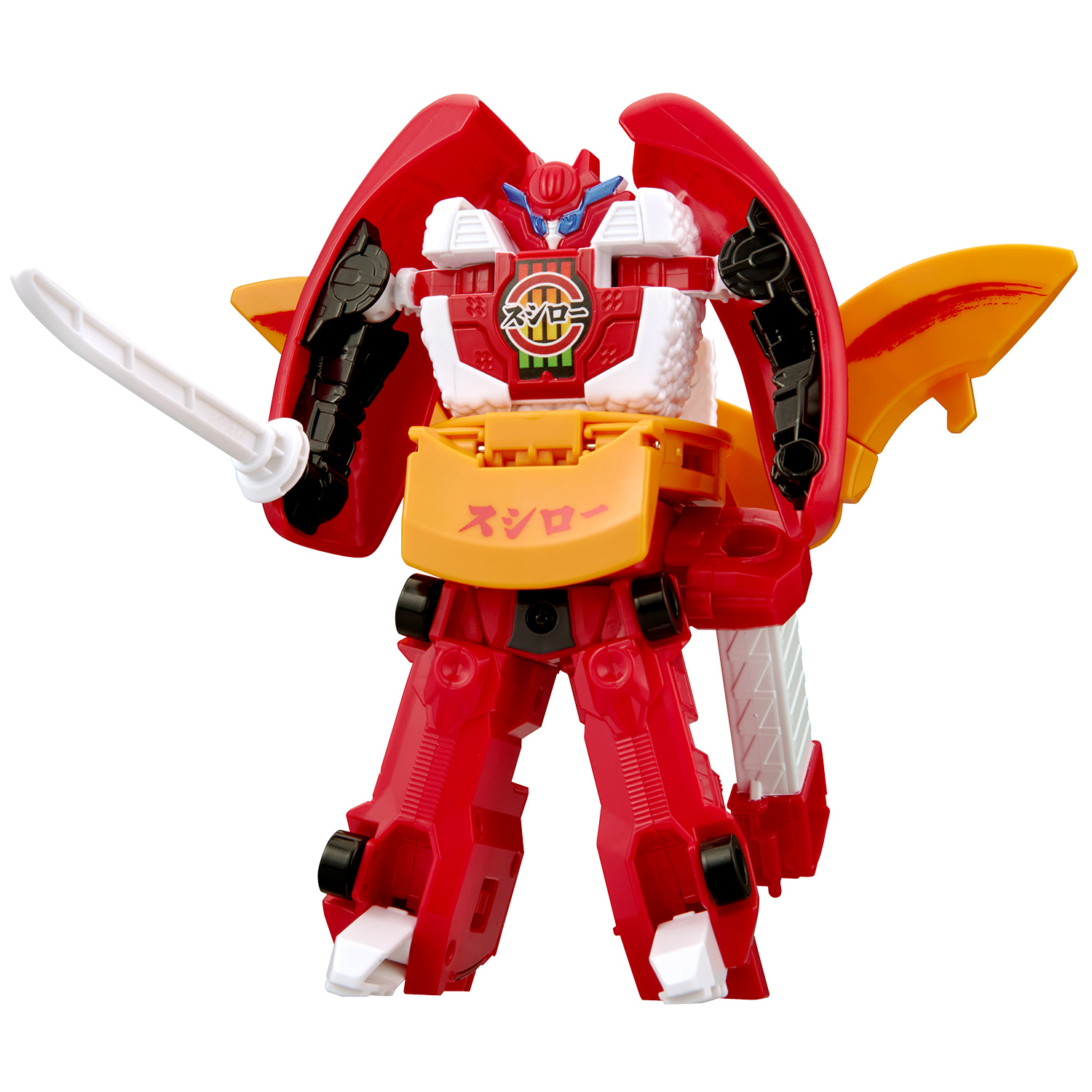 【匿名発送】 ユニトロボーン パイナップル マグロ シャーク ショベル スシロー おすしがロボに合体変形！スシローでバンダイ「ユニトロボ マグロスシ