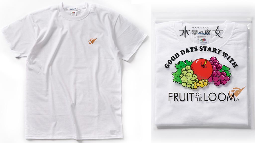 ガンダム水星の魔女』「FRUIT OF THE LOOM」のコラボTシャツ