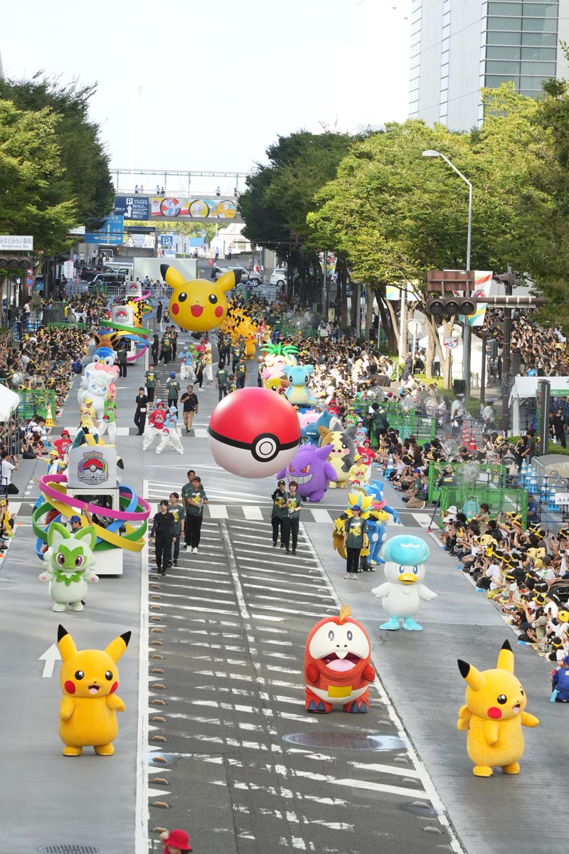 ポケモンWCS2023横浜みなとみらいイベント」最終日の大パレード ポケモンWCS2023横浜みなとみらいイベント」最終日の大パレード
