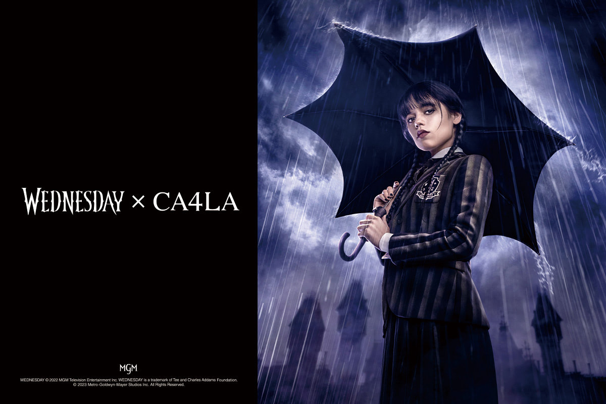 ウェンズデー×CA4LA】作品世界そのままのダークテイストなアイテムに
