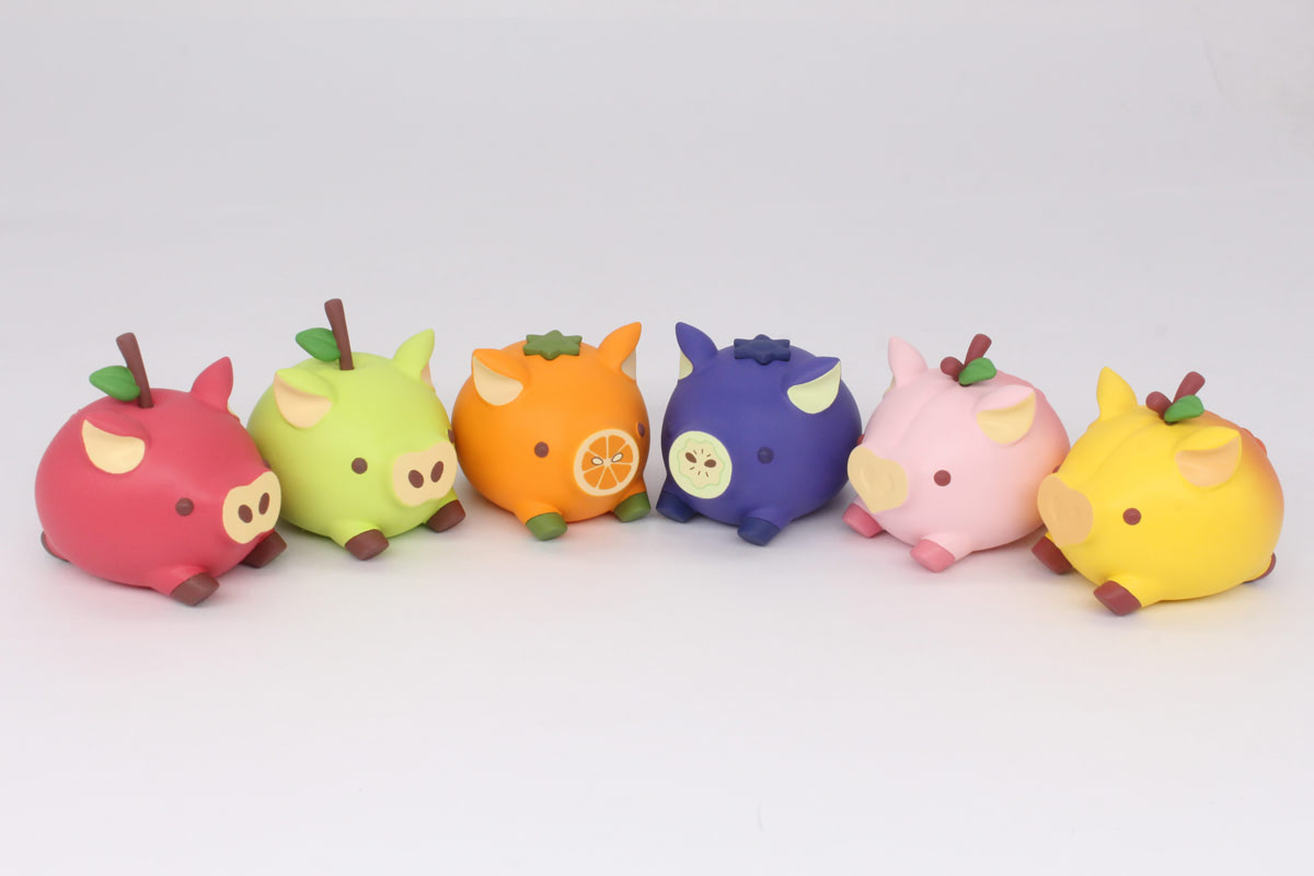 おしゃれでかわいい！ くだものブタさん「Fruits Pigs」カプセルトイで 