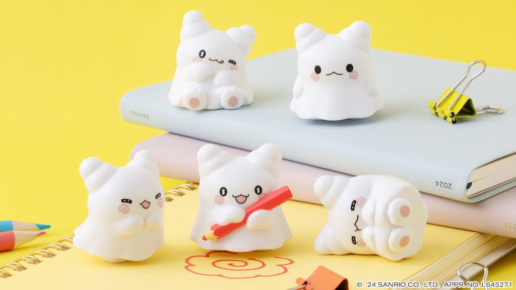 サンリオ新キャラ「はなまるおばけ」あなたの手の上で応援するよ