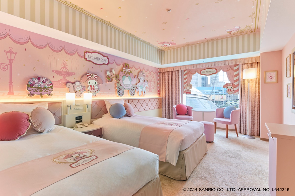 サンリオルーム】『東京ドームホテル』可愛いデザート付き宿泊プラン