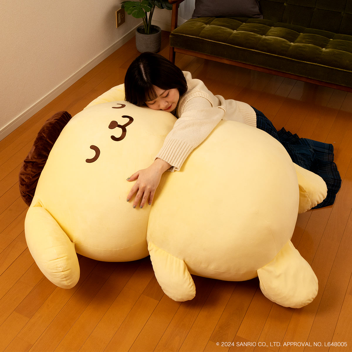 ポムポムプリン】もっちりぱんぱんボディ！癒される巨大クッション