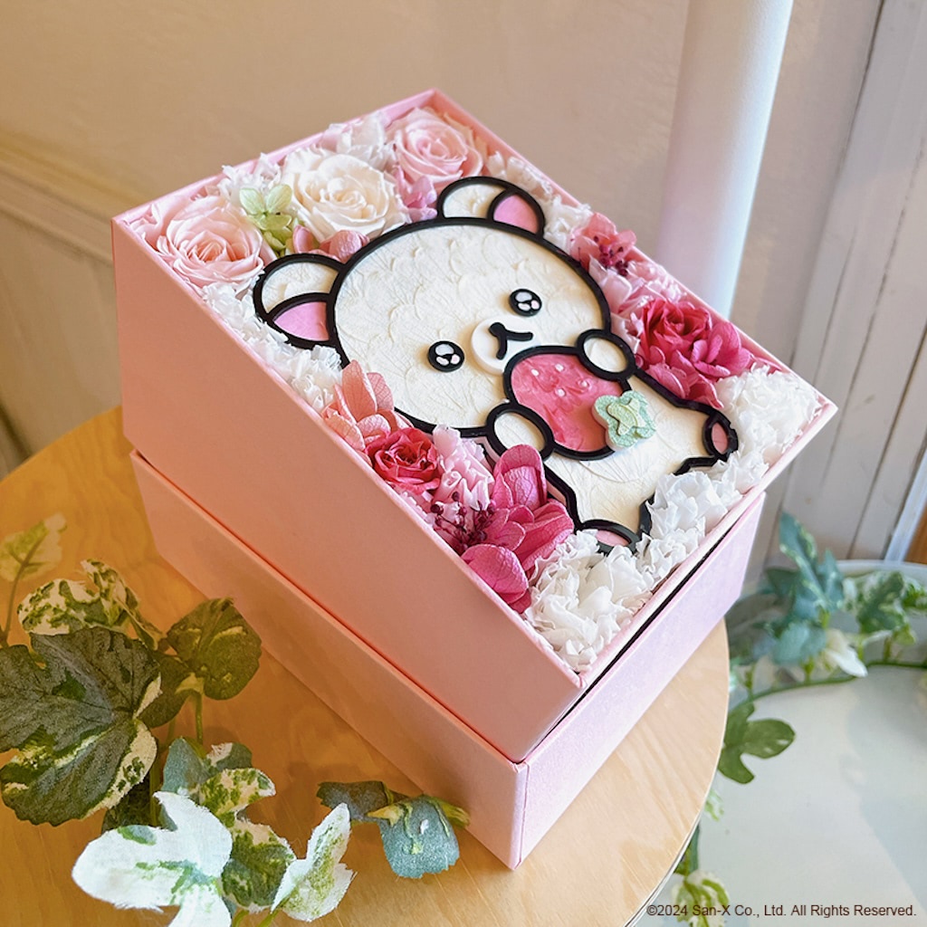 ④♥JiLL様☆milk様 コラボ 超可愛い素材3種 簡易ファイル付 コリラックマ】うるる瞳が可愛い☆母の日に贈りたいフラワーBOX