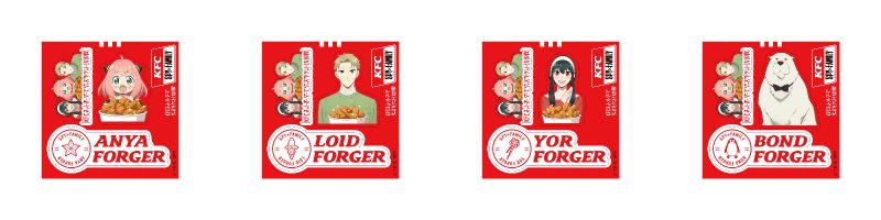 アーニャ、KFCネットで注文する！ 描き下ろしステッカー付き