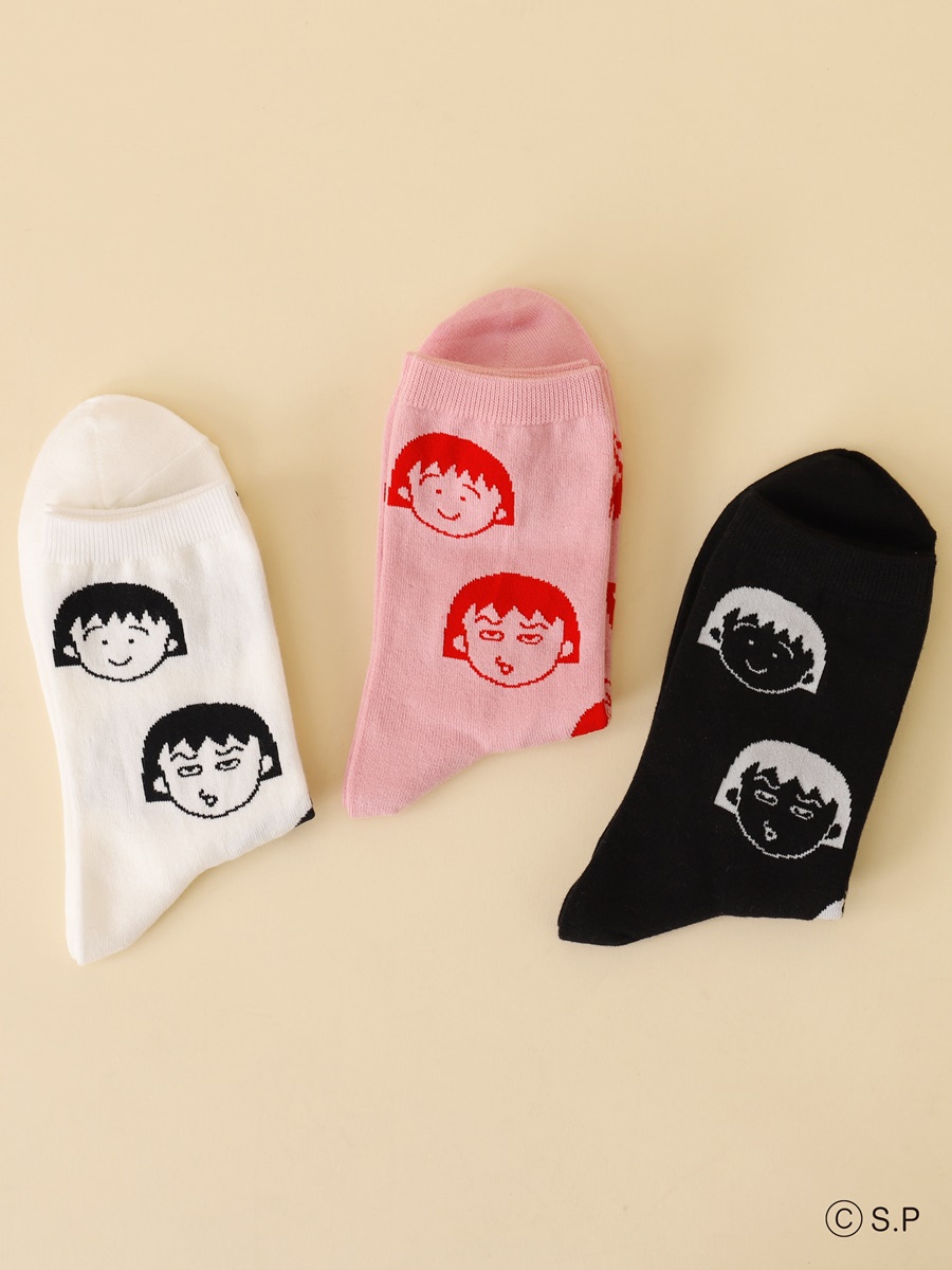 【さくらももこ×Tabio】ソックス　コジコジ　ちびまる子ちゃん　靴下　タビオ ちびまる子ちゃん」「コジコジ」がチラリ！ Tabioのコラボ靴下が