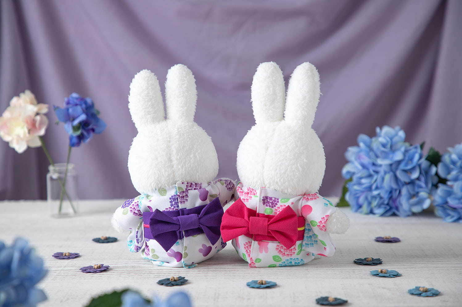 フラワーミッフィー　2025.07新作浴衣2点セット Flower Miffy 着せかえお洋服 浴衣ヒマワリ「おひさま」 アート