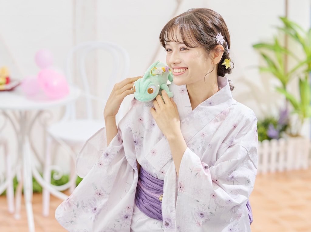 ディズニー】ミニーとラプンツェルが浴衣＆和小物で華やかに