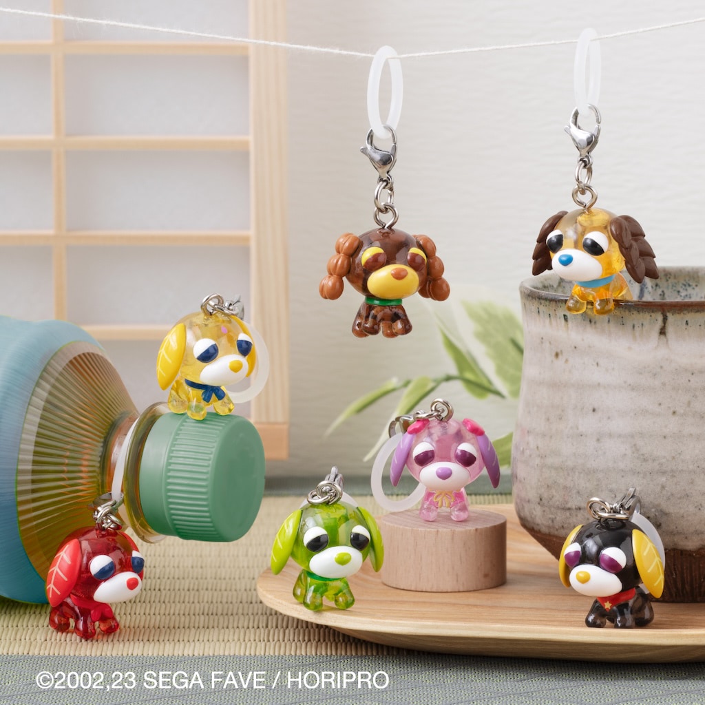 お茶犬】クリア素材ならでは透明感が魅力のめじるしアクセサリー