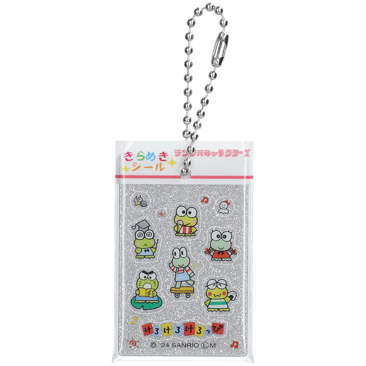 サンリオ キーホルダー チャーム ステッカー サンリオ】懐かしいキラキラシールがレトロで可愛いチャームに