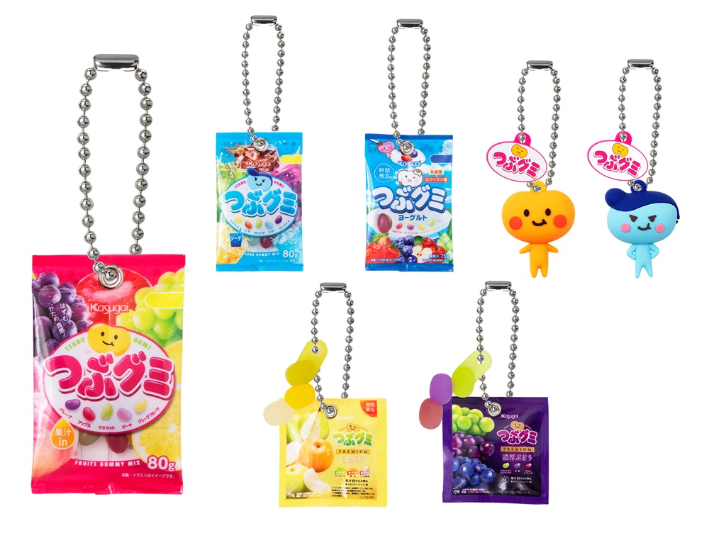 ガシャポン】春日井製菓の「つぶグミ」がミニチュアチャームで登場