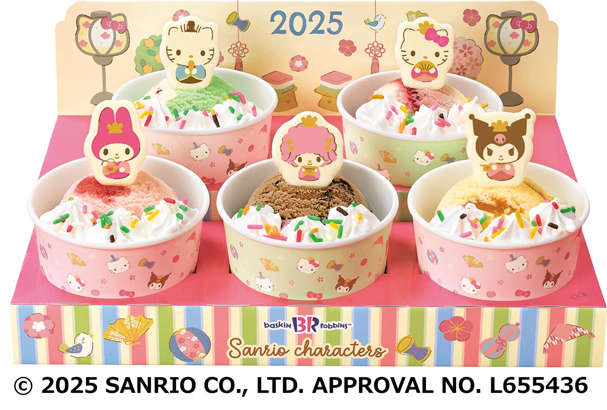 サーティワン】サンリオキャラが激かわ！ ひなだんかざりアイス