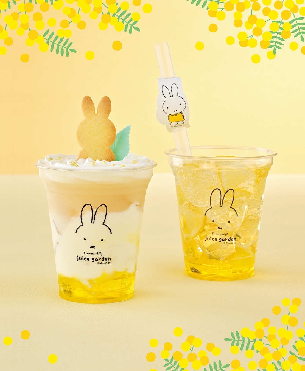 フラワーミッフィー】 “ミモザ” をイメージした爽やかドリンク登場