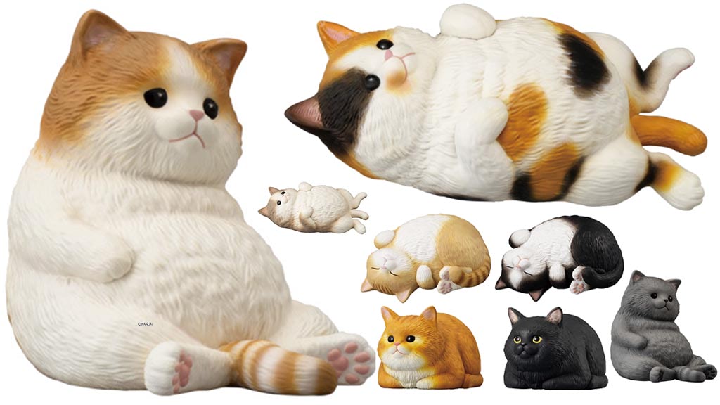 猫好きさん必見！ ネコろんでるソフビ「もっちりころりん♪ ねこ