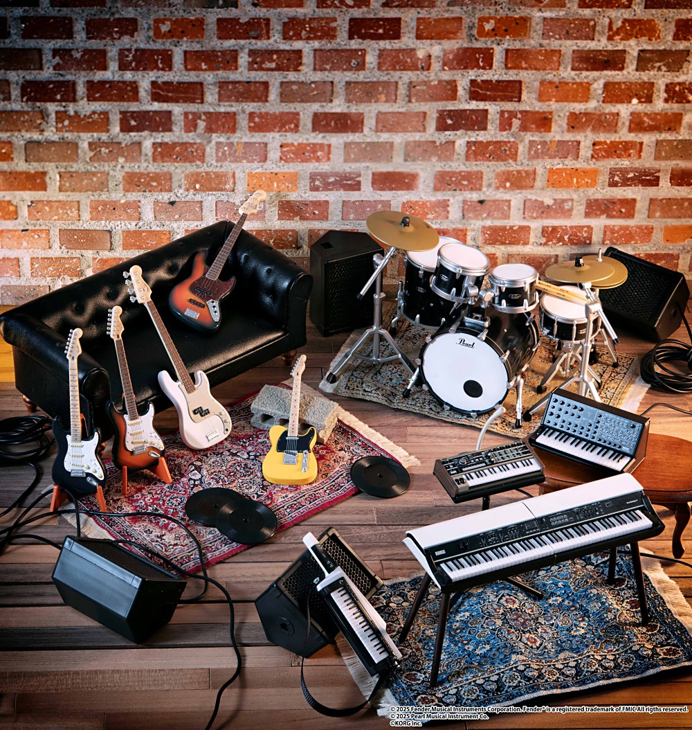 バンドやらない！？ 『1／12 SCALE MINIATURE SERIES』第1弾は楽器