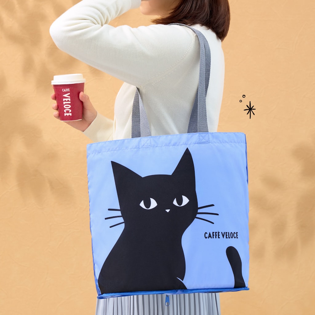 カフェ・ベローチェ】黒猫エコバッグ新作♪ 猫の日プレゼントも