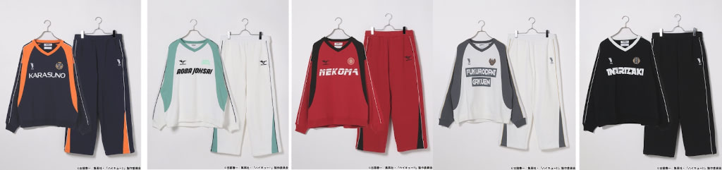 ハイキュー andST 刺繍プリントスウェットクルー＆パンツ　Mサイズ ハイキュー 刺繍プリント スウェットクルー パンツ Mサイズ