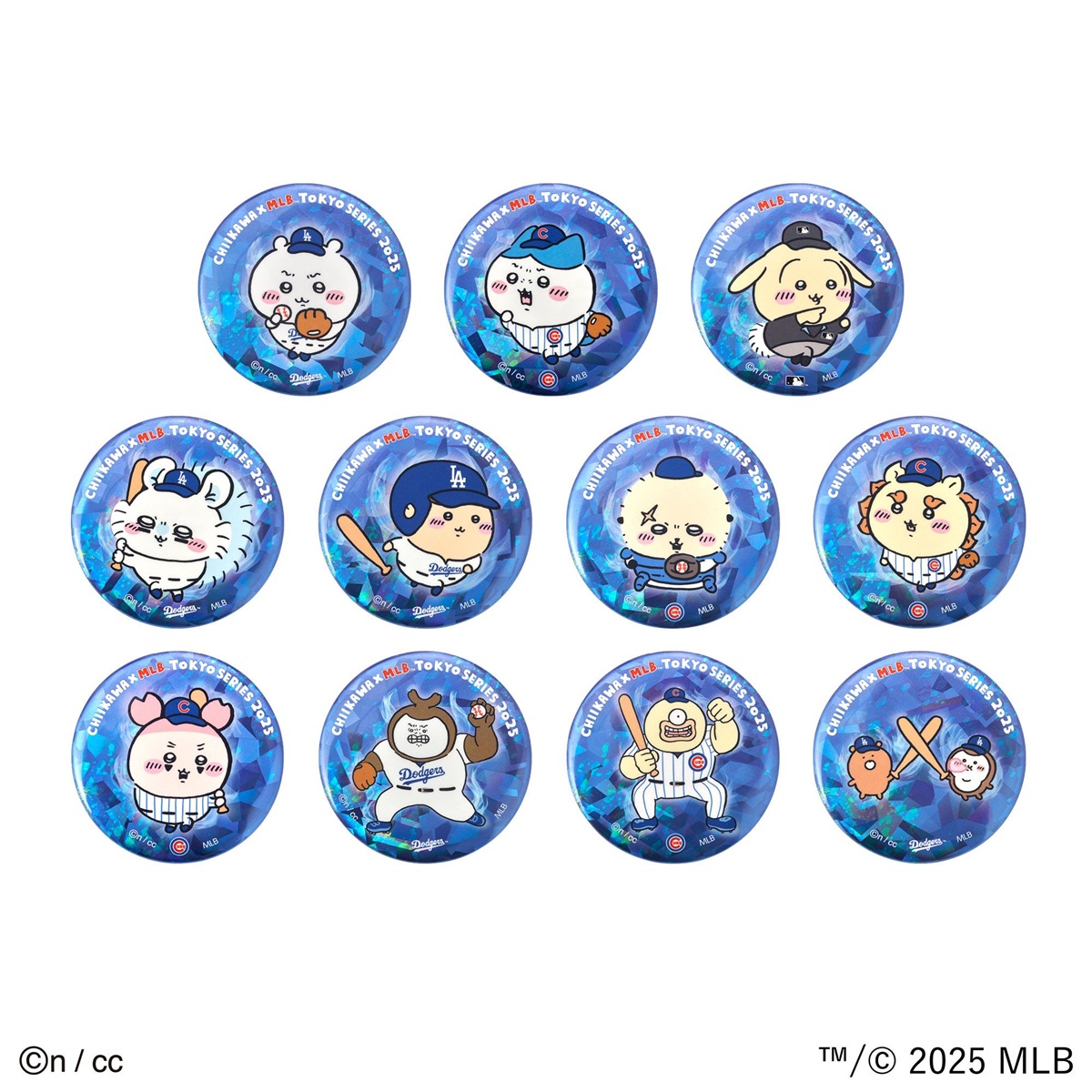 【新品未開封】ちいかわ × MLB TOKYO SERIES　カンバッジ　4箱 ちいかわ】MLBとコラボ！ ユニフォーム姿が可愛すぎるアイテム登場