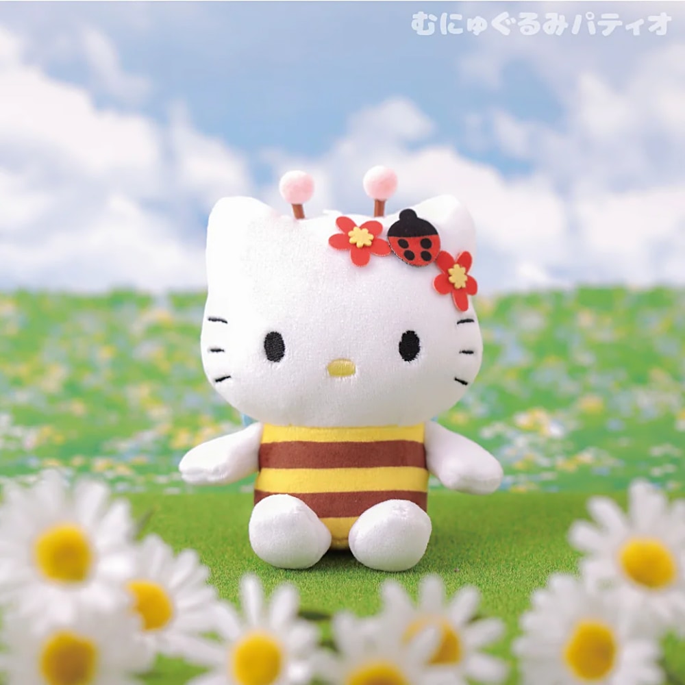 ハローキティ　てんとう虫ぬいぐるみ ハローキティ】ハチむにゅぐるみマスコットはてんとうむしが
