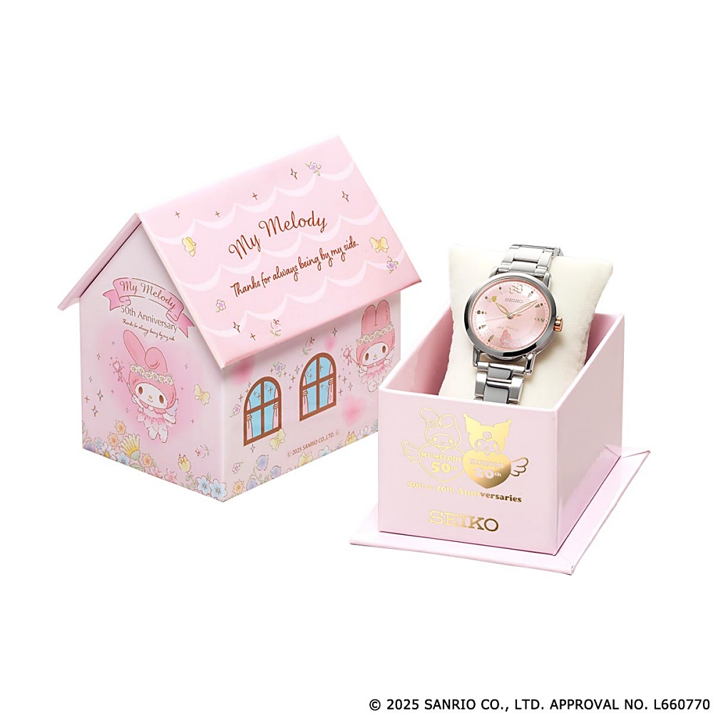 【新品未使用】マイメロディ プチコット　セイコー　時計 マイメロディ】セイコーコラボの腕時計は特製ボックスにも癒される