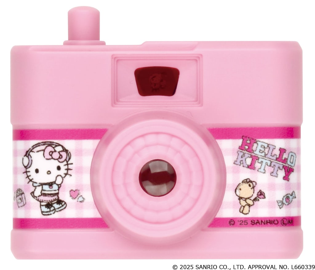 在庫処分 激安 食品 サンリオ】カメラ風ギミックが楽しい「カシャ！カシャカメラ フィルムカメラ