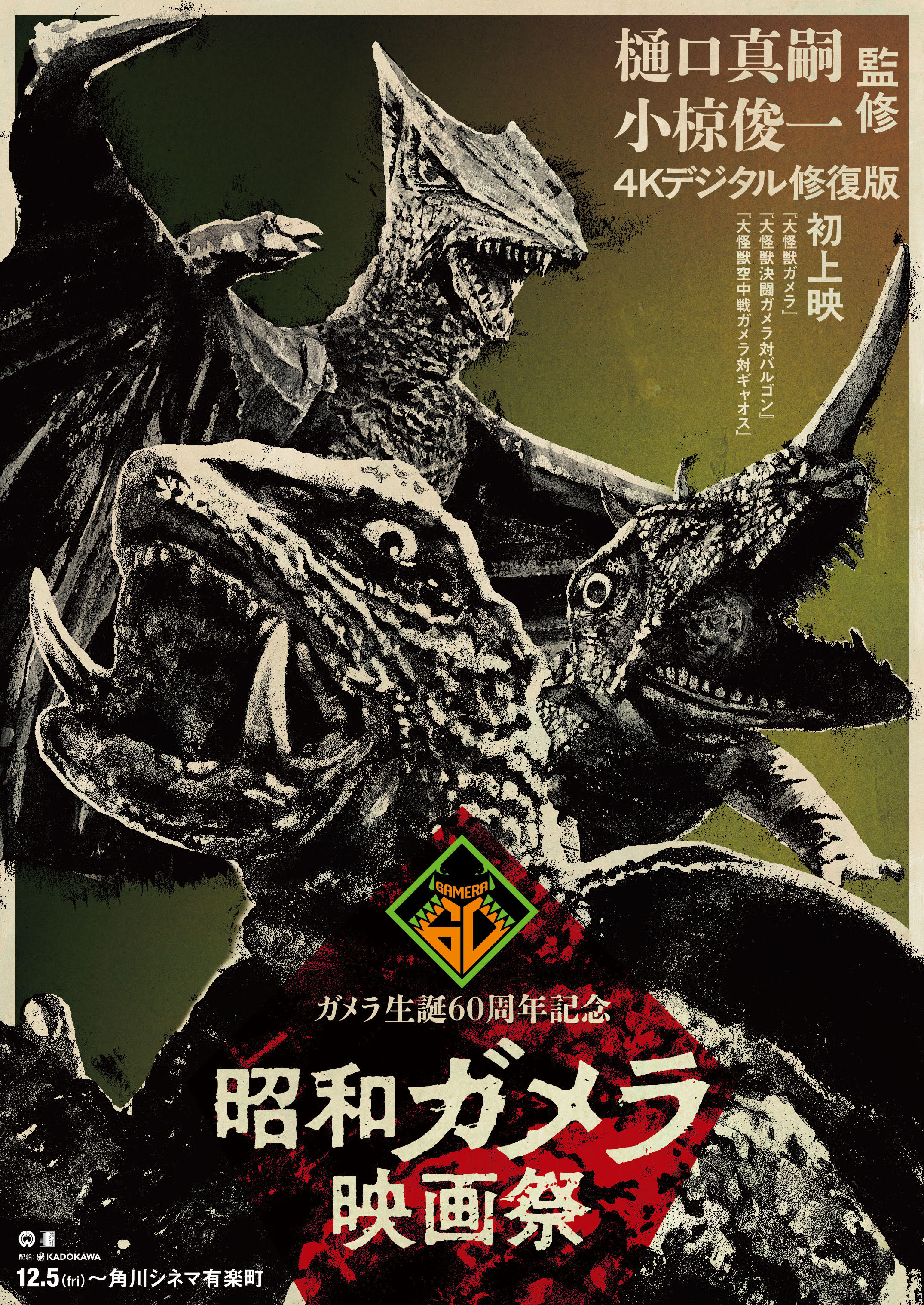 ガメラ生誕60thプロジェクト／樋口真嗣・小椋俊一監修・昭和3作
