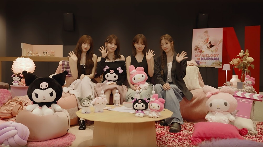 LE SSERAFIM MY MELODY KUROMI ぬいぐるみ コンプ My Melody ＆ Kuromi】LE SSERAFIMが “メロクロな関係” を語るトーク