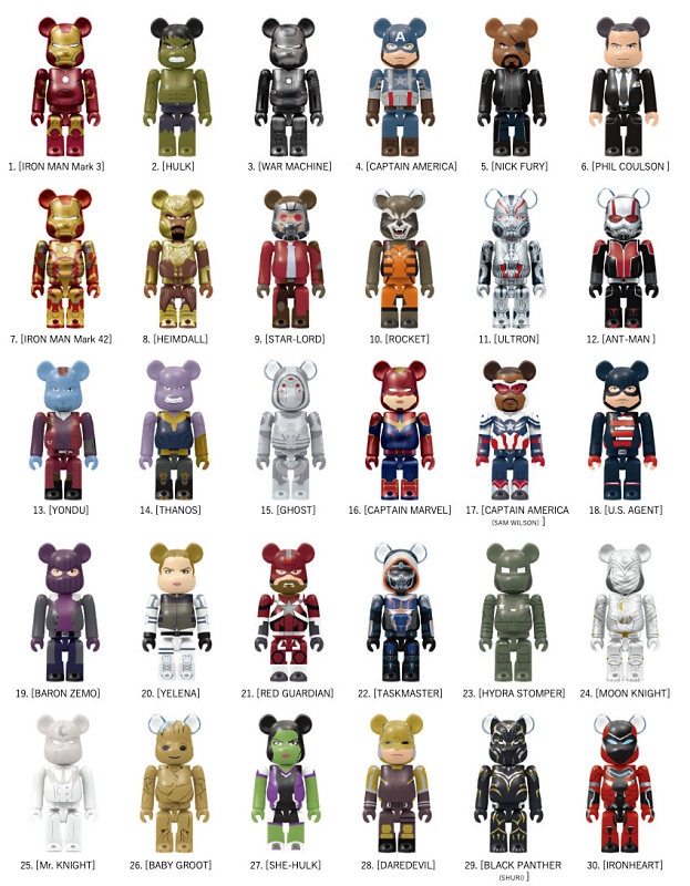 MARVEL STUDIOS／Happyくじ「BE@RBRICK」】は全46デザインの圧巻