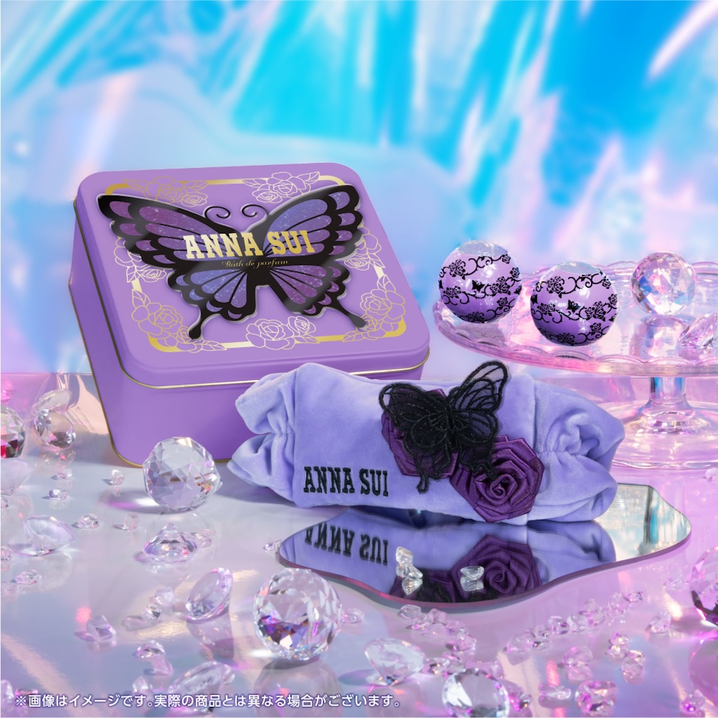 パリちゃん専用新品　ANNA SUI 花柄 メイクボックス 華やか優雅なバスタイム☆「びっくらたまご Bath de parfum ANNA SUI