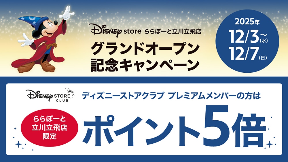 世界500セット限定2003年ディズニーストア 川崎店 グランドオープン記念 最新＆最古のディズニーストアダブル周年企画！ 渋谷公園通り店30周年
