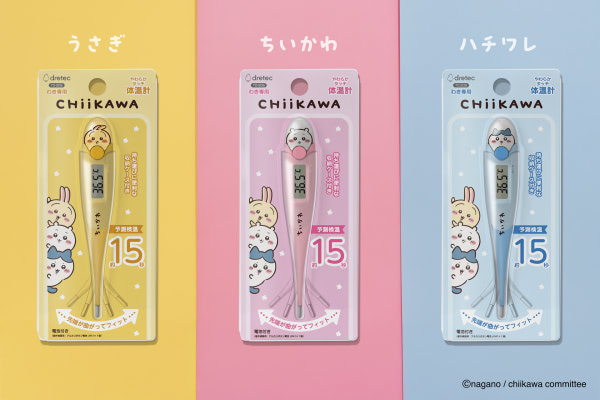ChiiKAWA体温計 ちいかわとハチワレの２本セット ちいかわ】やわらかいタッチ体温計にちいかわ・ハチワレ・うさぎが登場