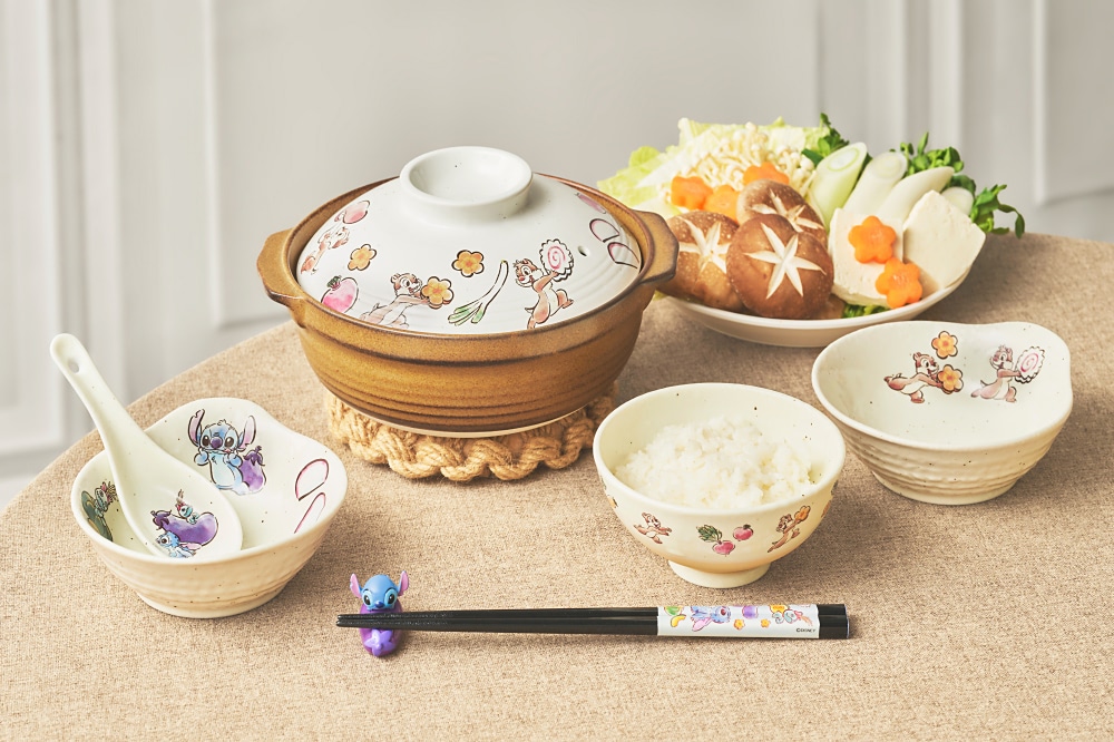 ディズニーストア】チップ＆デールやスティッチとスクランプが和食器に