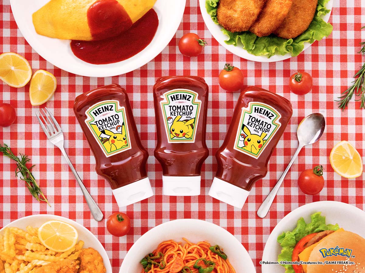 ピカチュウ】ハインツの逆さボトルケチャップに登場！ かわいいほっぺ