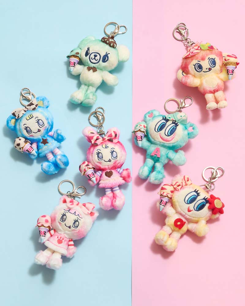 サーティワン ×ナルミヤキャラクターズ ぬいぐるみチャーム☆2種☆お顔厳選 ナルミヤキャラクターズ】サーティーワン アイスクリームとのコラボ