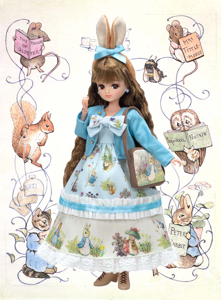リカちゃん】「ピーターラビット TM」と初コラボ！ うさ耳に青い