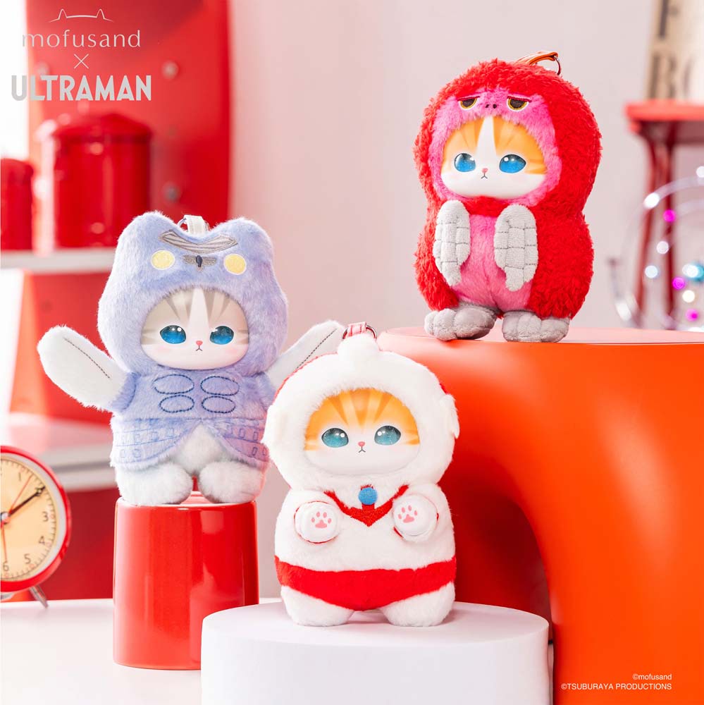 mofusand×ウルトラマン】アクセサリーぬいぐるみ「kiramekko」全3種